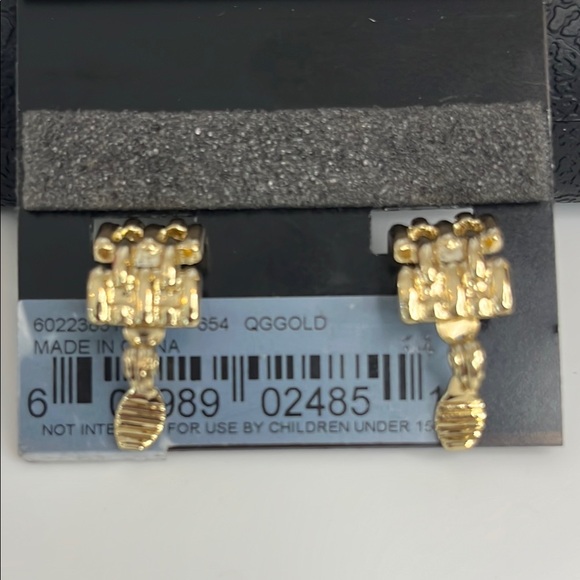 Anne Klein Gold Clip-On Earrings - Picture 3 of 4